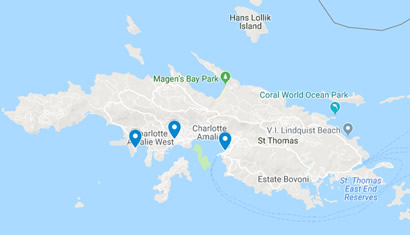 Locations of Budget Rent a Car in St. Thomas USVI